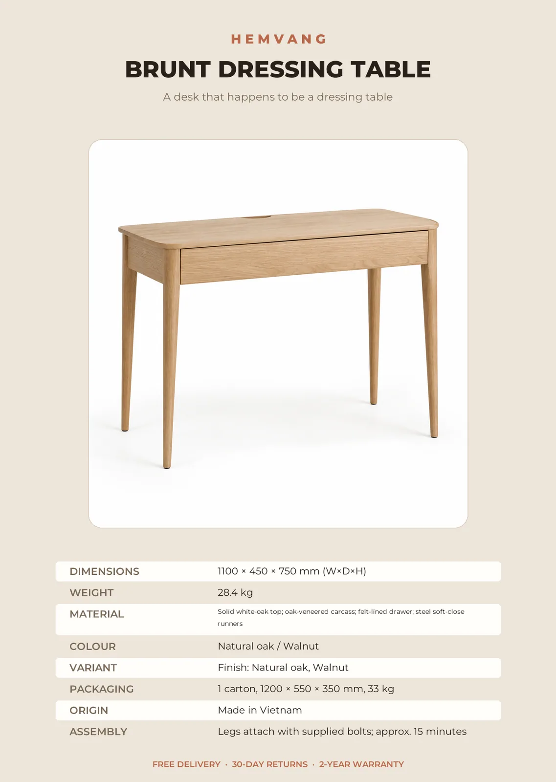 Brunt Dressing Table - Image 9