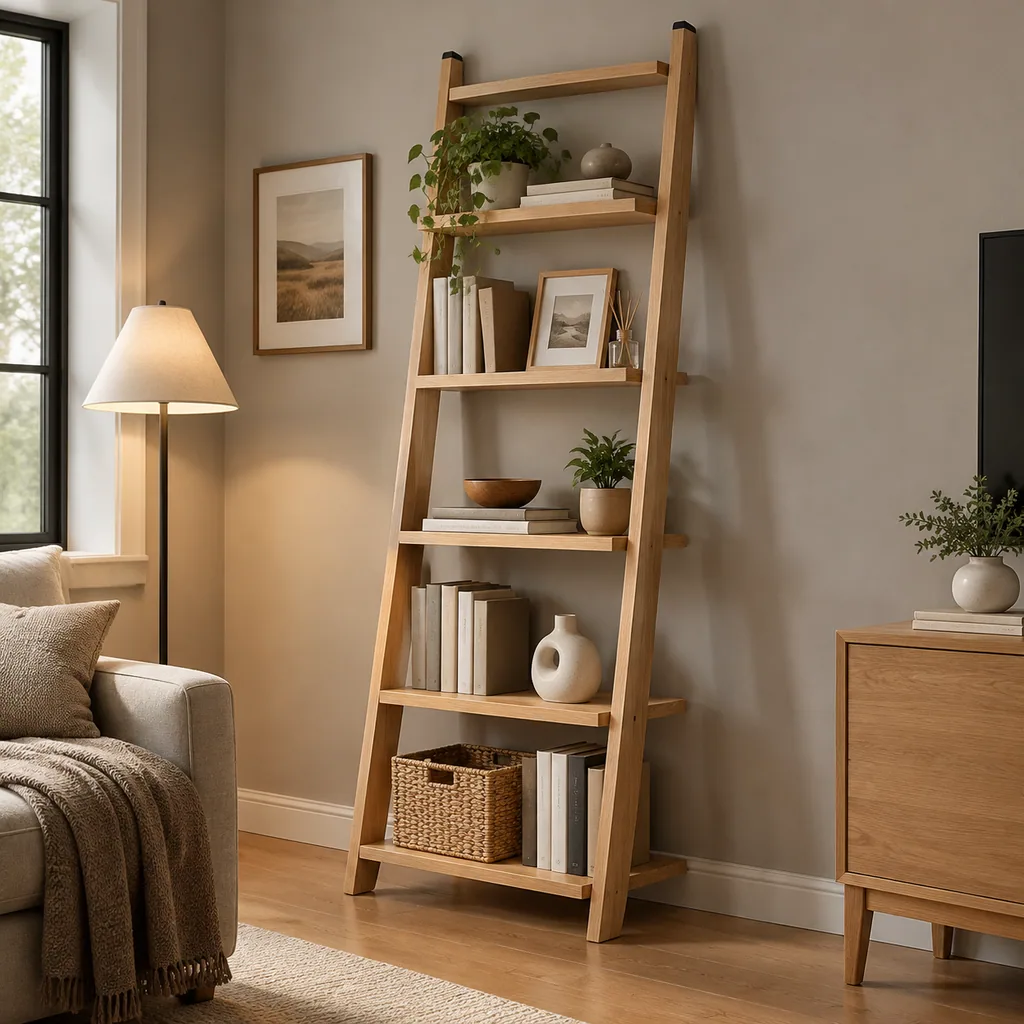Holm Tall Ladder Bookshelf - Image 8